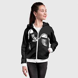 Толстовка на молнии детская Кеды, цвет: 3D-белый — фото 2