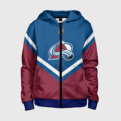 Толстовка на молнии детская NHL: Colorado Avalanche, цвет: 3D-синий