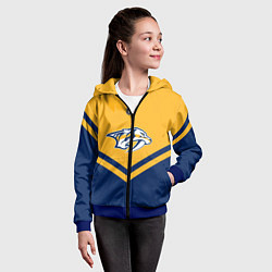 Толстовка на молнии детская NHL: Nashville Predators, цвет: 3D-синий — фото 2