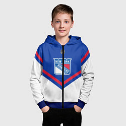 Толстовка на молнии детская NHL: New York Rangers, цвет: 3D-синий — фото 2