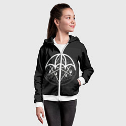 Толстовка на молнии детская BMTH: Rain Symbol, цвет: 3D-белый — фото 2