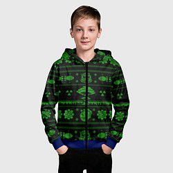 Толстовка на молнии детская Ядерная зима, цвет: 3D-синий — фото 2