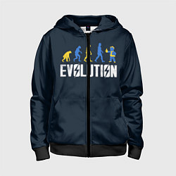 Толстовка на молнии детская Vault Evolution, цвет: 3D-черный