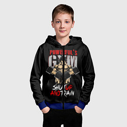 Толстовка на молнии детская Powerful Gym, цвет: 3D-синий — фото 2