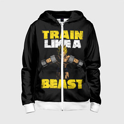 Детская толстовка на молнии Train Like a Beast
