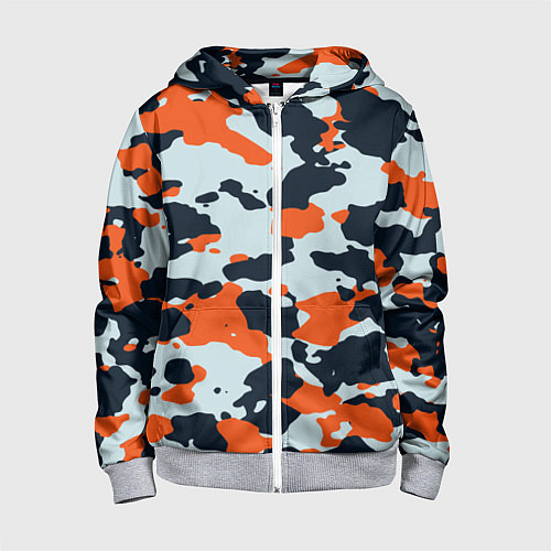 Детская толстовка на молнии CS:GO Asiimov Camouflage / 3D-Меланж – фото 1