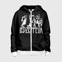 Толстовка на молнии детская Led Zeppelin: Mono, цвет: 3D-белый