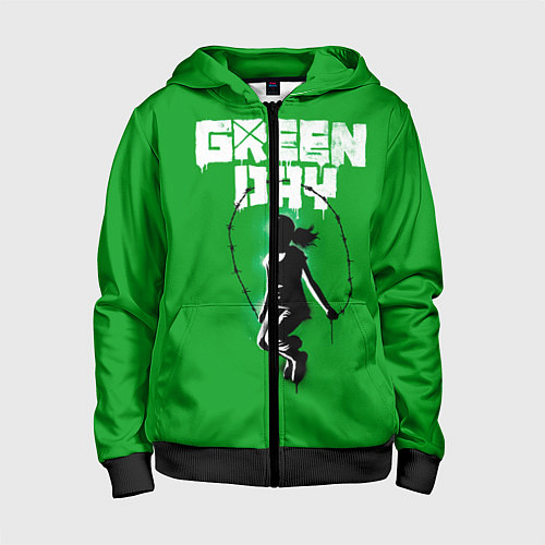 Детская толстовка на молнии Green Day: Girl / 3D-Черный – фото 1