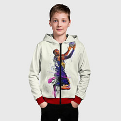 Толстовка на молнии детская Kobe Bryant, цвет: 3D-красный — фото 2