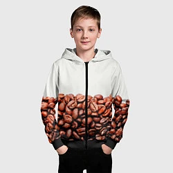 Толстовка на молнии детская Coffee, цвет: 3D-черный — фото 2