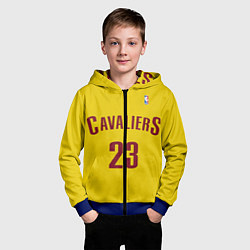 Толстовка на молнии детская Cavaliers Cleveland 23: Yellow, цвет: 3D-синий — фото 2