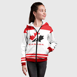 Толстовка на молнии детская Canada Team, цвет: 3D-красный — фото 2