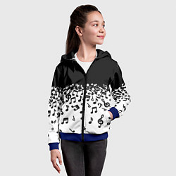 Толстовка на молнии детская Поглощение музыкой, цвет: 3D-синий — фото 2