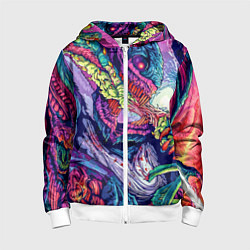 Толстовка на молнии детская Hyper Beast Style, цвет: 3D-белый