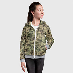 Толстовка на молнии детская Камуфляж с утками, цвет: 3D-меланж — фото 2
