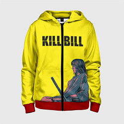 Толстовка на молнии детская Kill Bill, цвет: 3D-красный