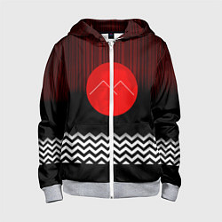 Толстовка на молнии детская Twin Peaks Sun, цвет: 3D-меланж