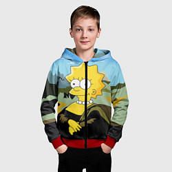 Толстовка на молнии детская Mona Liza, цвет: 3D-красный — фото 2