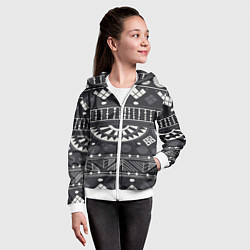 Толстовка на молнии детская Black&White africa, цвет: 3D-белый — фото 2