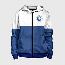 Толстовка на молнии детская Chelsea FC: Light Blue, цвет: 3D-синий