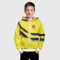 Толстовка на молнии детская Arsenal FC: Yellow style, цвет: 3D-белый — фото 2