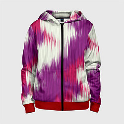 Толстовка на молнии детская Абстракция линий, цвет: 3D-красный
