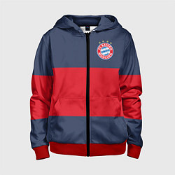 Толстовка на молнии детская Bayern Munchen - Red-Blue FCB 2022 NEW, цвет: 3D-красный