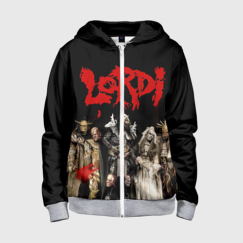 Детская толстовка на молнии LORDI / 3D-Меланж – фото 1