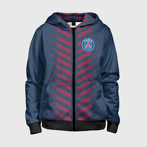 Детская толстовка на молнии FC PSG: Creative / 3D-Черный – фото 1