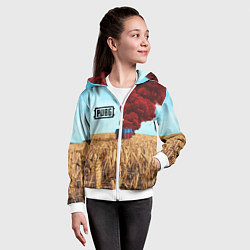 Толстовка на молнии детская PUBG Box, цвет: 3D-белый — фото 2