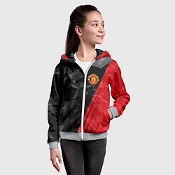 Толстовка на молнии детская FC Manchester United: Abstract, цвет: 3D-меланж — фото 2