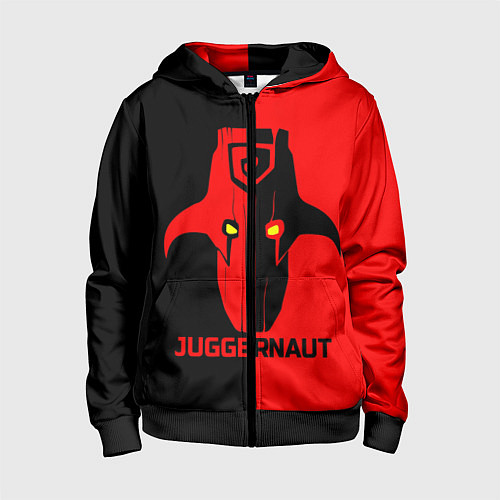 Детская толстовка на молнии Juggernaut Blood / 3D-Черный – фото 1