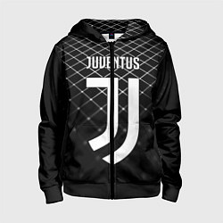 Толстовка на молнии детская FC Juventus: Black Lines, цвет: 3D-черный