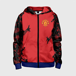 Толстовка на молнии детская FC Manchester United: Red Original, цвет: 3D-синий