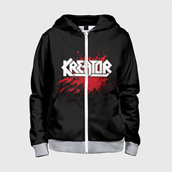 Толстовка на молнии детская Kreator: Blood, цвет: 3D-меланж