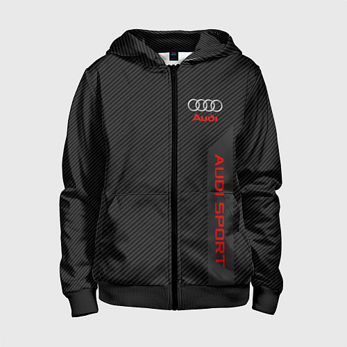 Детская толстовка на молнии Audi: Sport Line / 3D-Черный – фото 1