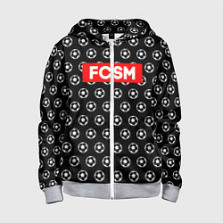 Толстовка на молнии детская FCSM Supreme, цвет: 3D-меланж