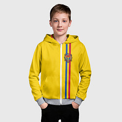 Толстовка на молнии детская Молдавия: лента с гербом, цвет: 3D-меланж — фото 2