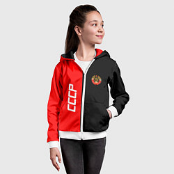 Толстовка на молнии детская СССР: Red Collection, цвет: 3D-белый — фото 2