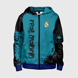 Толстовка на молнии детская Real madrid - grange style, цвет: 3D-синий