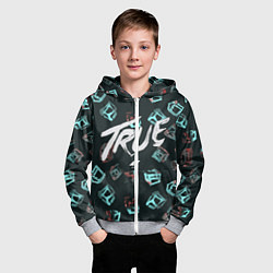 Толстовка на молнии детская Avicii: True, цвет: 3D-меланж — фото 2