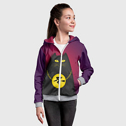 Толстовка на молнии детская Кот Бегемот, цвет: 3D-меланж — фото 2