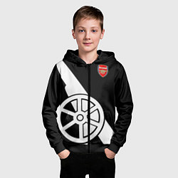 Толстовка на молнии детская FC Arsenal: Exclusive, цвет: 3D-черный — фото 2