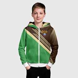 Толстовка на молнии детская Российский футбольный союз, цвет: 3D-белый — фото 2