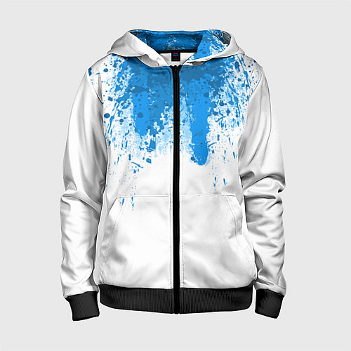 Детская толстовка на молнии Android Blood: White / 3D-Черный – фото 1