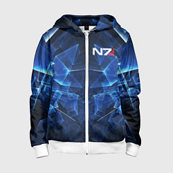 Детская толстовка на молнии Mass Effect: Blue Armor N7