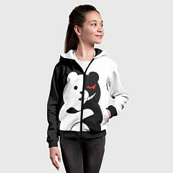 Толстовка на молнии детская Monokuma Drae, цвет: 3D-черный — фото 2
