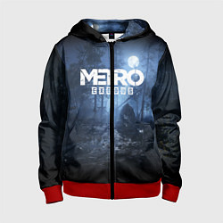 Толстовка на молнии детская Metro Exodus: Dark Moon, цвет: 3D-красный