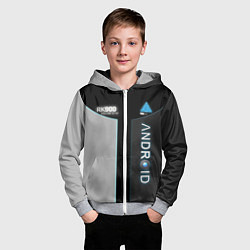 Толстовка на молнии детская Detroit: Android RK900, цвет: 3D-меланж — фото 2