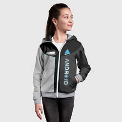 Толстовка на молнии детская Detroit: Android RK900, цвет: 3D-меланж — фото 2